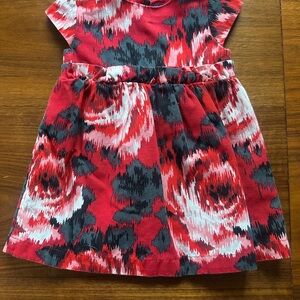 GAP Red and Black Floral Kids Dress